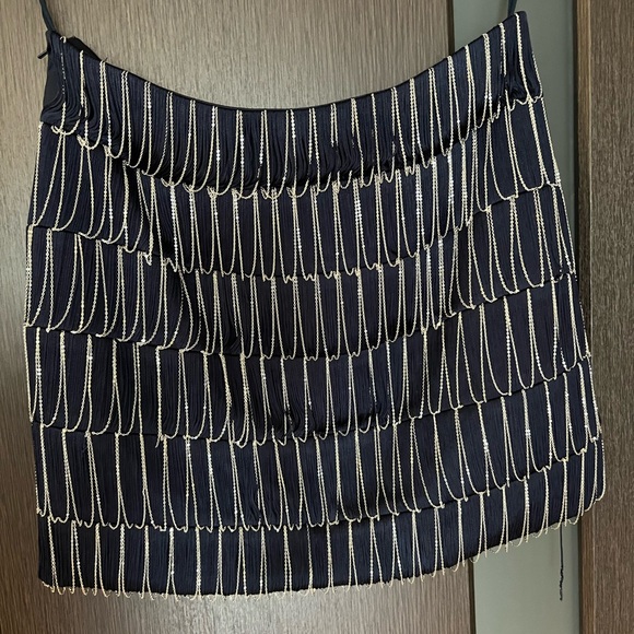 FLAPPER STYLE BEADED CHAIN SKIRT - Picture 1 of 6